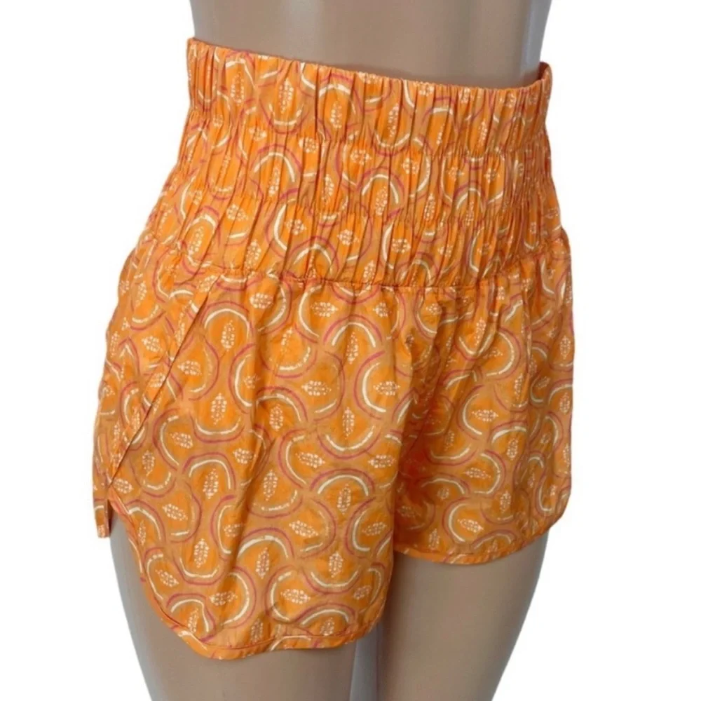 NWOT Free People’s The Way Home Printed Logo Shorts